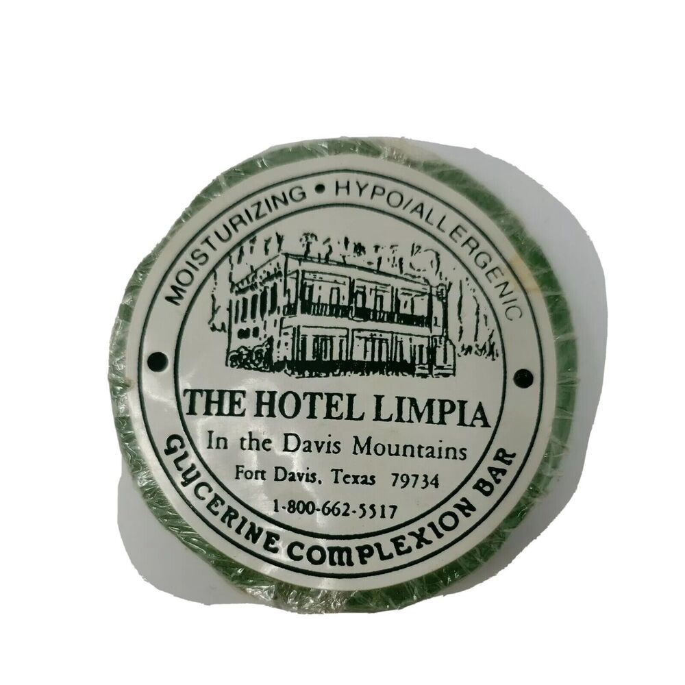 Hotel Limpia Glycerine Complexion Bar Fort Davis Texas Collectible VTG Uncommon